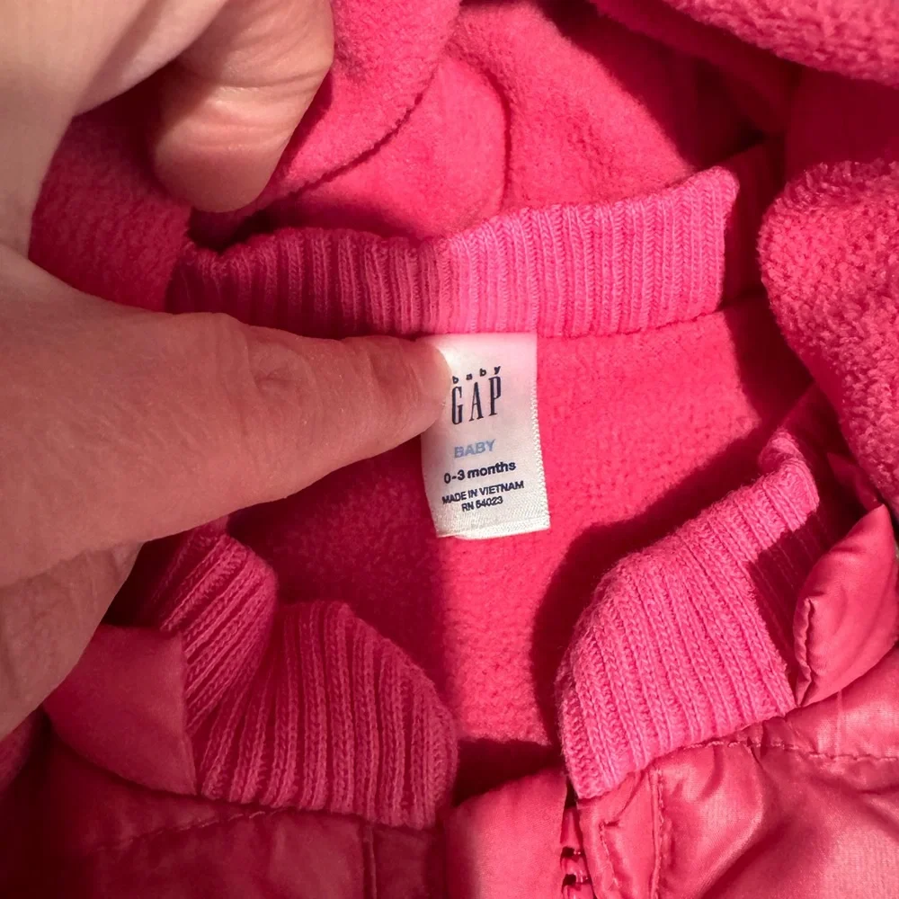 Baby GAP snowsuit infant snow pants pink Baby girl Down 0-3‎ Months